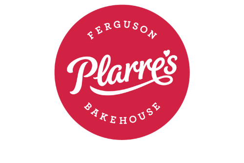 Logo of Ferguson Plarre's Bakehouse with a red circle on a white background