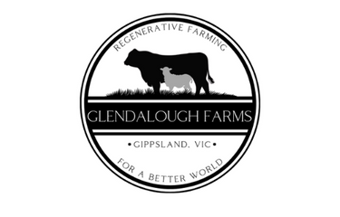 Logo of Glendalough Farms with a silhouette of a cow and lamb, set against a white background.