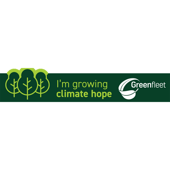 Image of green Greenfleet car sticker.